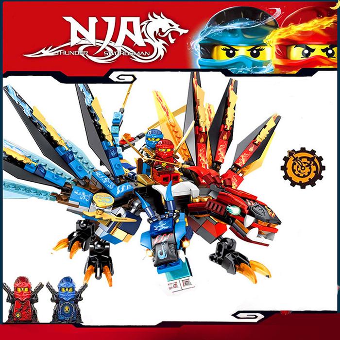 Gambar LELE Mainan Balok ninja Ninjago Minifigure Puzzle Susun Edukasi Mainan Blok Ninjago Mainan Anak Laki-laki - Double Headed dari Super_Mainan undefined Tokopedia