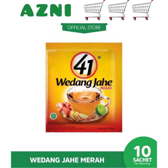 Gambar Jahe 41 Minuman Wedang Jeruk Nipis Jahe Merah Renteng 10 Sachet dari Azni Supermarket Pekanbaru Riau undefined Tokopedia