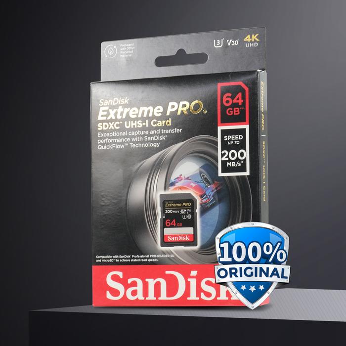 Gambar SANDISK SDXC CARD EXTREME PRO 64GB 200MB/S - ORIGINAL RESMI - 64 gb dari usblinkcorner undefined Tokopedia