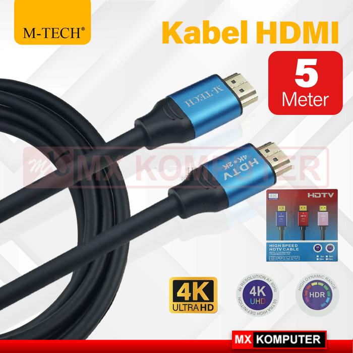 Gambar Kabel HDMI M-Tech Mtech 2.0 4K Performance Length 1.5m 3m 5m 10m 15m 20m 25m 30m M Tech dari MXKomputer_NEW undefined 2 Tokopedia
