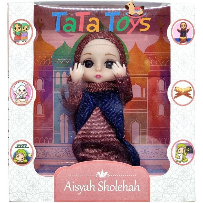 Gambar Mainan Anak Boneka Muslimah Aisyah Sholehah - Boneka Hijab Muslim Sholat We Can Pray Together - Biru dari TaTa Toyz undefined Tokopedia