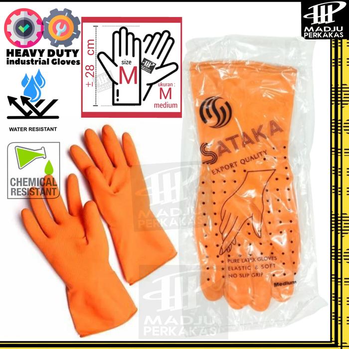 Gambar Sarung Tangan Karet Sarung Tangan Cuci Piring Rubber Hand Gloves - size M dari MADJU PERKAKAS undefined Tokopedia