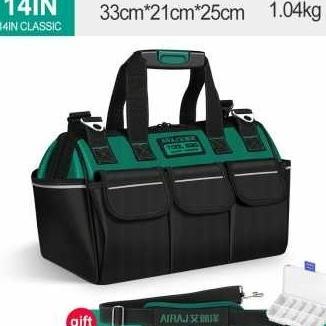 Gambar Ready || Tas Perkakas Storage Tool Bag Waterproof Reflective Strips - - 14 Inch dari ikhasnshopaja undefined Tokopedia