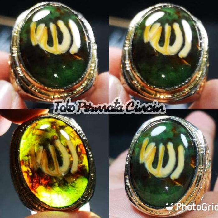 Gambar VG Cincin Batu Akik Natural Pancawarna Garut Edong Motif Lafadz Allah dari sinarbarustore6 undefined Tokopedia