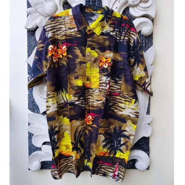 Gambar BAJU KEMEJA HAWAI ATASAN PANTAI SURFING BALI UKURAN BESAR OVERSIZE XXXL 4L 5L HEM HAWAIIAN SHIRT POHON KELAPA JUMBO BIG SIZE 3XL 4XL 5L LD 145 PRIA WANITA UNISEX - Cokelat, XXXXL dari Bellvania Diza undefined Tokopedia
