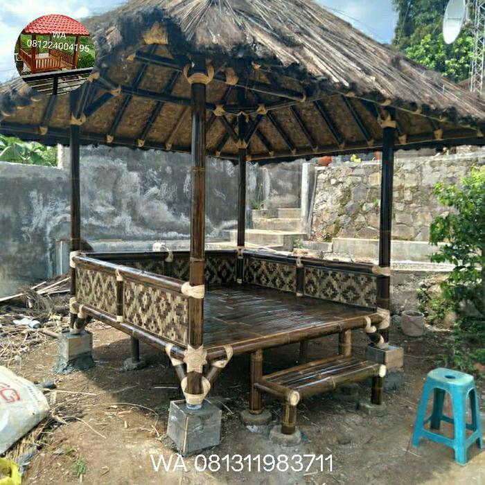Jual saung bambu murah d Cimahi gazebo murah ukuran 2x2 harga