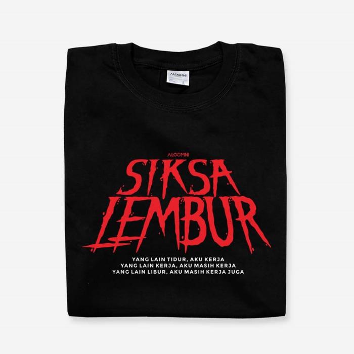 Gambar Aloomni T-shirt Siksa Lembur - Hitam, S dari Aloomni ID undefined Tokopedia