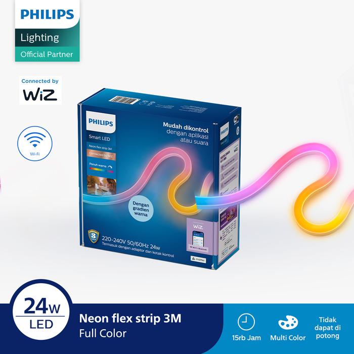 Gambar Philips Lampu Smart WiFi LED Neon Flex Strip 3M 24W RGB dari Philips lighting Surabaya undefined Tokopedia