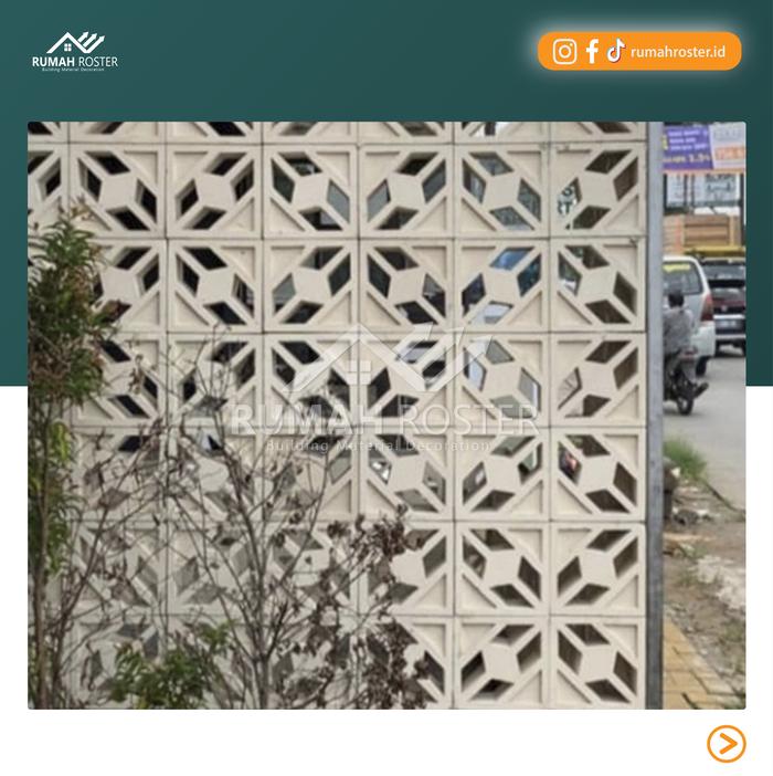 Gambar Roster Beton/Roster Modern/Roster Beton Minimalis Motif Rante - Putih dari Roster Minimalis IDN undefined Tokopedia