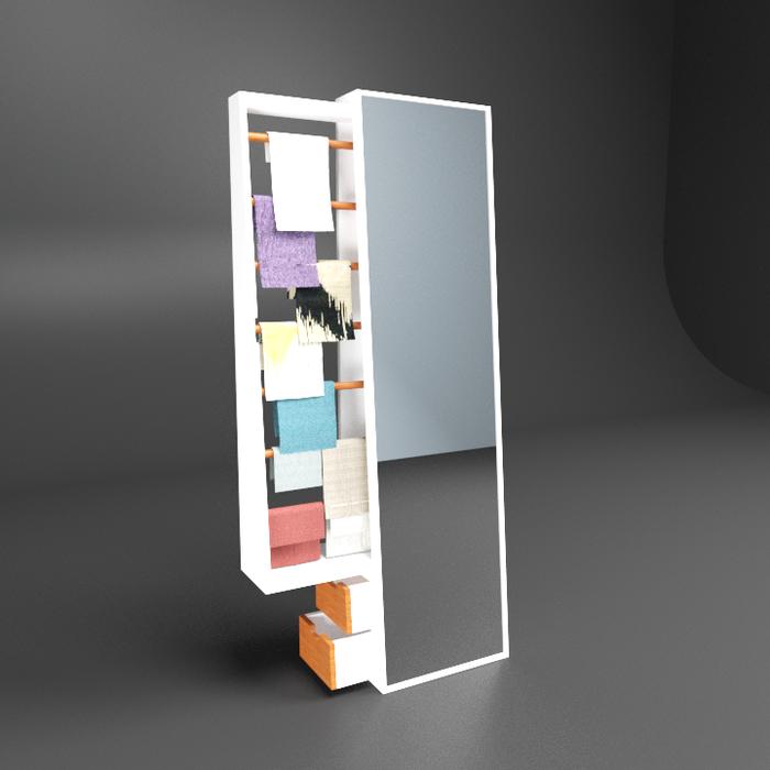 Gambar Decorunic Standing Mirror Cermin Full Body dengan Rak Hijab Minimalis - Rak HIjab dari Decorunic undefined Tokopedia