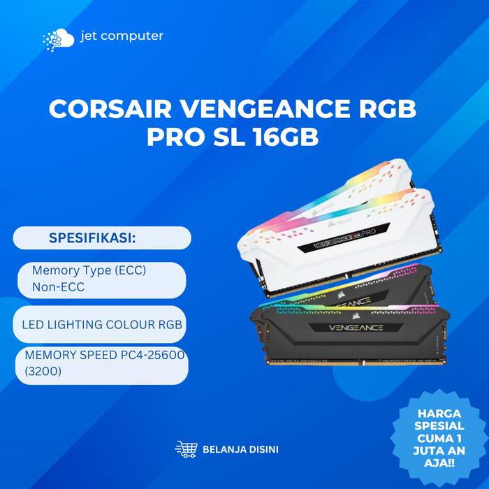 Jual Corsair Vengeance RGB Pro SL 16GB CMH16GX4M2E3200C16(2X8GB