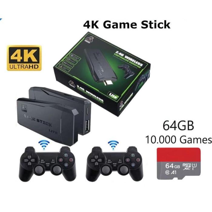 Gambar Game Stick Lite 4K Retro Video Game Console Wireless Gamepad Tv Box dari Holan Online undefined Tokopedia