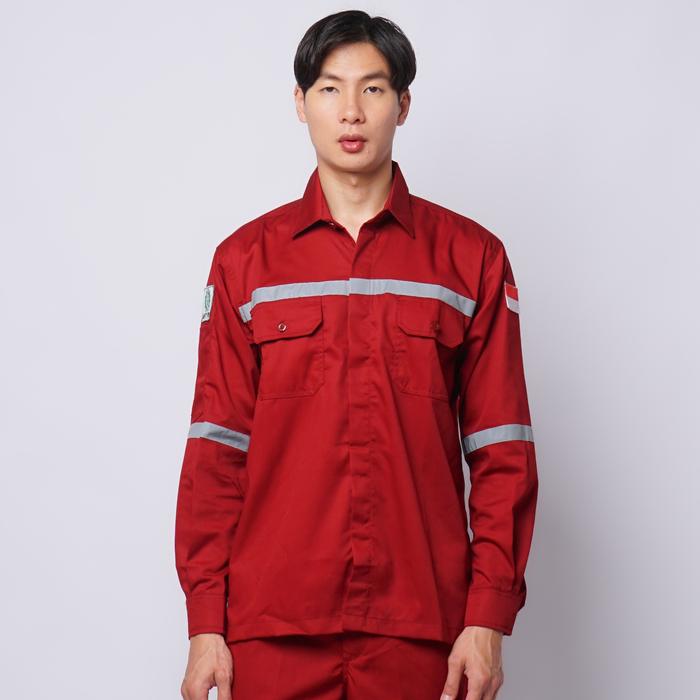 Gambar Baju Safety Wearpack MSA Seragam Kerja Proyek Lengan Panjang Warna Merah Maroon - Marun, S dari Jahitland undefined Tokopedia