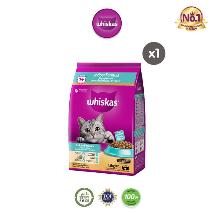 Gambar [PROMO] WHISKAS Makanan Kucing Kering Adult Fungsional 1.1kg - Indoor dari Whiskas Indonesia undefined Tokopedia