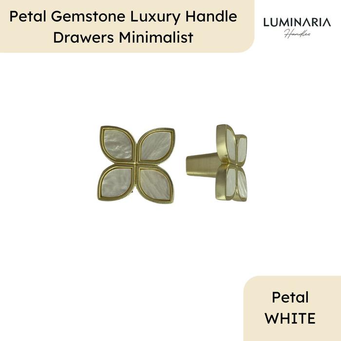Gambar Tarikan Knob Knop Laci Petal Gemstone Luxury Handle Drawers Minimalis - Snow Flake, Square dari Luminaria Handles undefined Tokopedia
