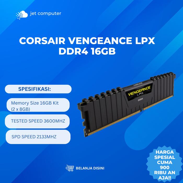 Jual Corsair Vengeance LPX DDR4 16GB CMK16GX4M2D3600C18 (2X8GB