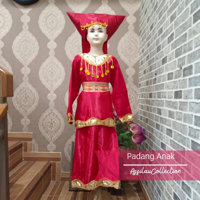 Gambar pakaian adat Padang Sumbar, baju adat tradisional Padang sumbar - Padang mrh cewe, 4 dari Inspira_assilau undefined Tokopedia