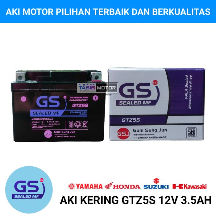 Gambar Aki Motor Yamaha Mio Soul GT GTZ5S GS J Accu Kering MF dari Tabib Motoparts undefined Tokopedia