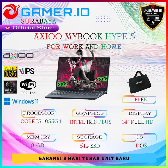 Gambar Laptop Axioo MyBook Hype 5 I5 1035G4 8GB 512GB Dos FullHD Ips - NON PAKET, GREY dari Gamer ID Surabaya undefined Tokopedia