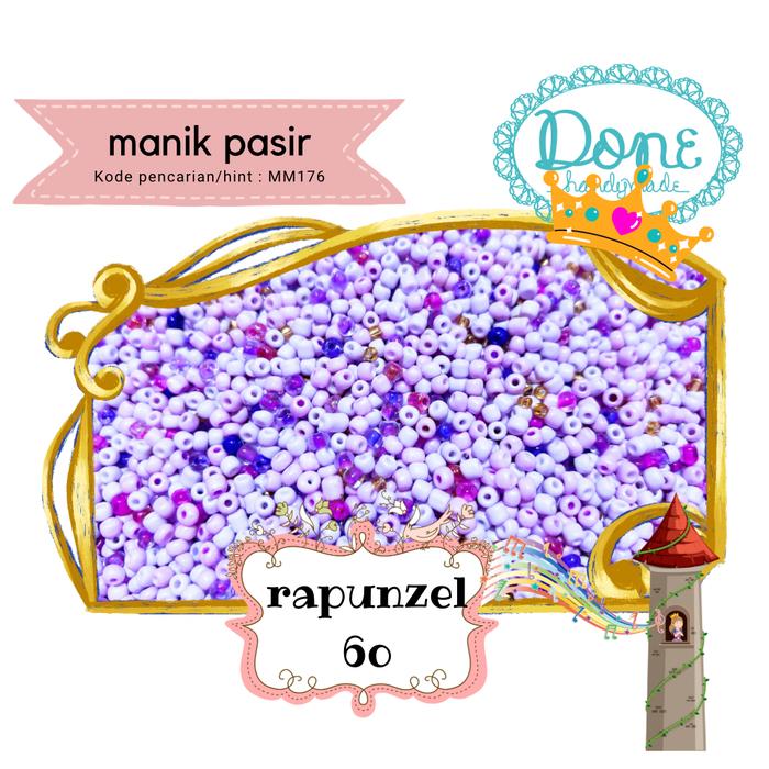 Gambar Done handymade manik pasir manik payet manik cincin diy meronce mm176 manik warna warni bahan baku kerajinan tangan meronce - Rapunzel, 25 gr dari Done Handymade undefined Tokopedia