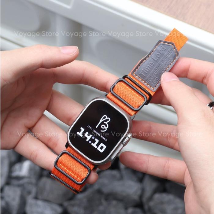 Gambar Time Lord Armor Gear active Strap nylon Apple watch series 9 8 7 6 5 4 3 SE Ultra 1 2 45mm 44mm 42mm 49mm outdoor metal buckle loop iwatch - Orange dari VOYAGEofficialstore undefined Tokopedia