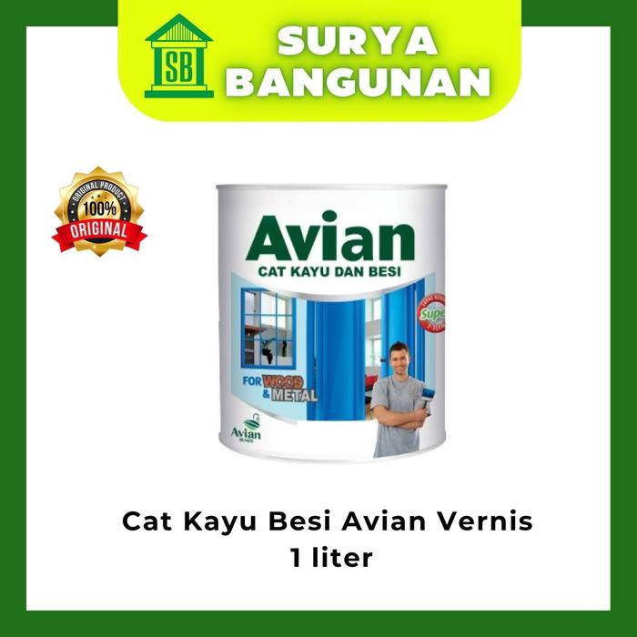 Gambar Avian Vernis Cat Kayu Besi Clear High Gloss  Transparant Clear 0,5 Liter 1 Liter - 1 Liter dari suryabangunan undefined Tokopedia
