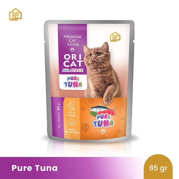 Gambar ORI CAT 80GR (POUCH) Makanan Kucing Basah - PURE TUNA dari Lifecat Official undefined Tokopedia