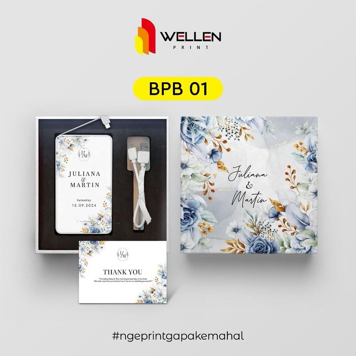 Gambar WELLEN PRINT – Cetak Gift Set Power Bank Custom Print / Paket Souvenir Corporate Hampers Powerbank  10000 mah - BPB 01, 1 Sisi dari WELLEN PRINT OFFICIAL Kota Administrasi Jakarta Selatan Tokopedia