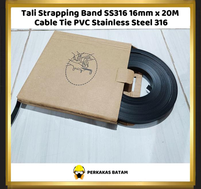Tali Strapping Band SS316 16mm x 20M PVC Coated Stainless Steel 316 pc