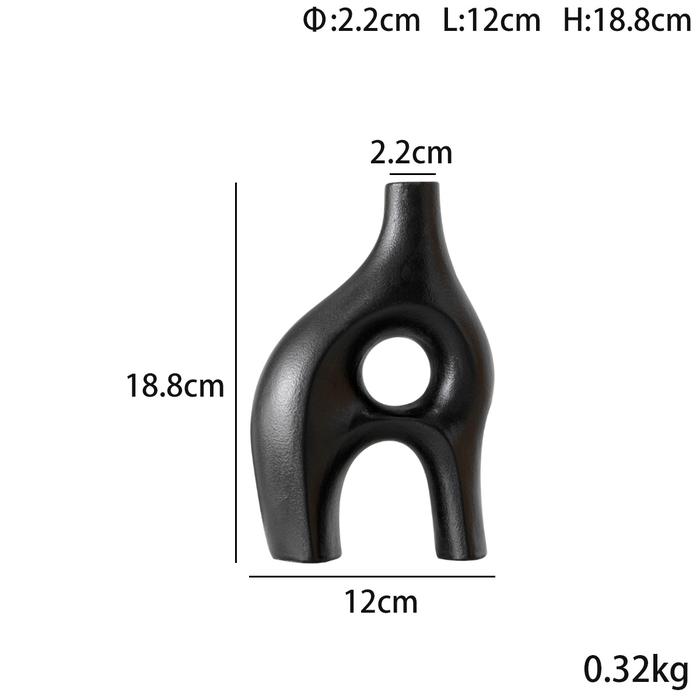 Gambar Vas Keramik Aesthetic Oza Natural / Home Decor / Pottery - Black Medium dari Odessa.Homegoods undefined Tokopedia