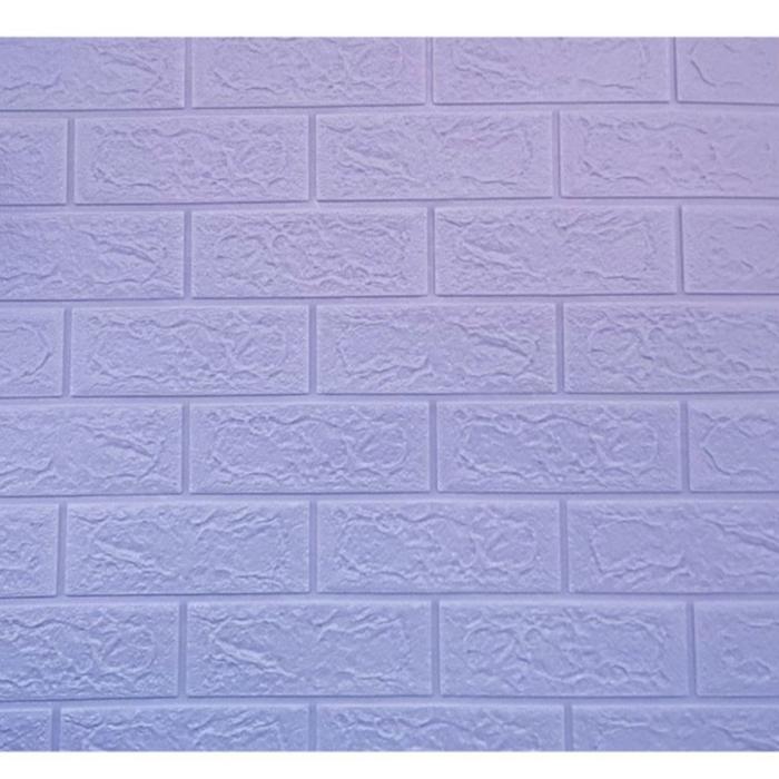 Gambar Wallpaper dinding 3D FOAM bata 70 x 77cm -D5-putih - D5 ungu dari twins style undefined Tokopedia