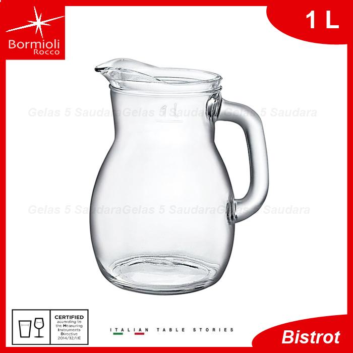 Caraffa Bistrot Bormioli Rocco 1 Litro - Design Moderno E Trasparente Per Acqua E Bevande