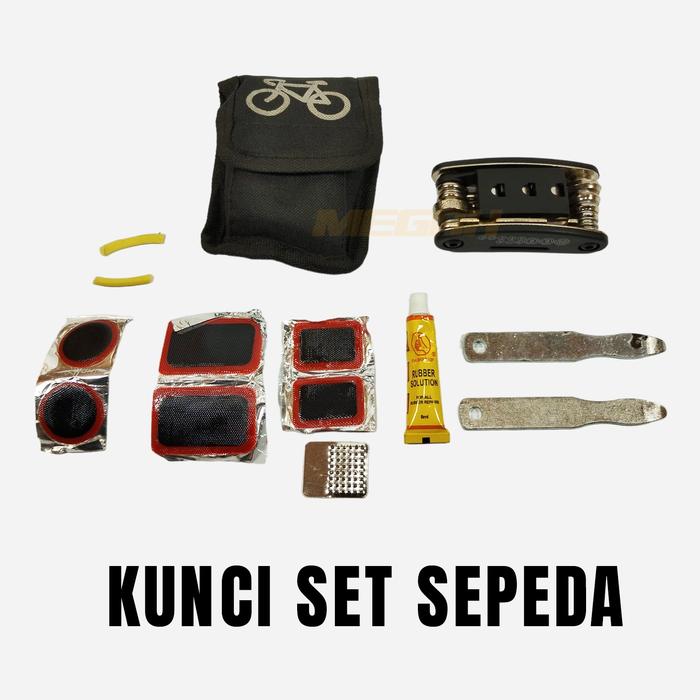 Gambar ALAT REPAIR SEPEDA TOOL KIT PORTABLE / KUNCI SET TAMBAL BAN SEPEDA dari Megah Sports undefined Tokopedia