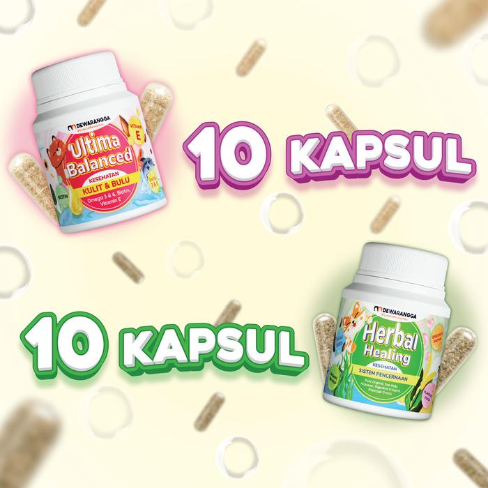 Gambar Dewarangga Ultima Balanced & Herbal Healing Paket Bulu Rontok & Jamur Kucing Omega 3 6 Biotin Vitamin E untuk Kesehatan Kulit & Bulu Kucing - 10U+10H dari Dewarangga Cattery undefined Tokopedia