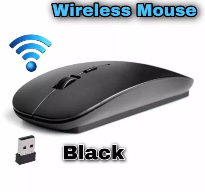 Gambar MOUSE WIRELESS SLIM 2.4GHZ AP-01 - Hitam, NO BATERAI dari ACC COMPUTER 22 undefined Tokopedia