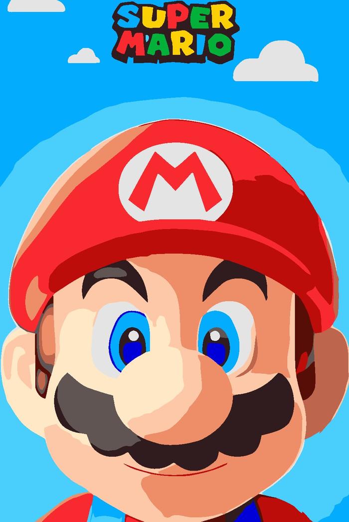 Gambar DIY painting by number 30x20cm kerajinan tangan lukisan 1 - super mario dari tricishops undefined Tokopedia