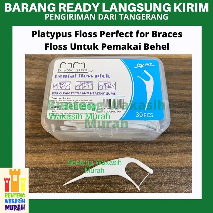 Gambar Y Shaped Dental Floss Toothpick Tusuk Gigi Interdental Benang Bentuk Y - PLATYPUS FLOSS dari Benteng Wakasih Murah undefined Tokopedia