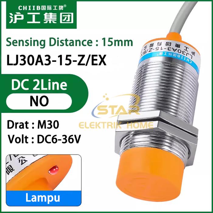 Jual Inductive Proximity Sensor Switch LJ30A3-15-Z/BX NPN NO PNP NC ...