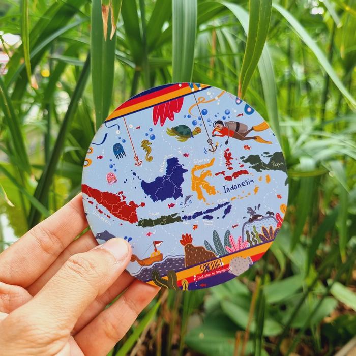 Gambar Coaster - Peta Indonesia dari SANCRAFT ID undefined Tokopedia
