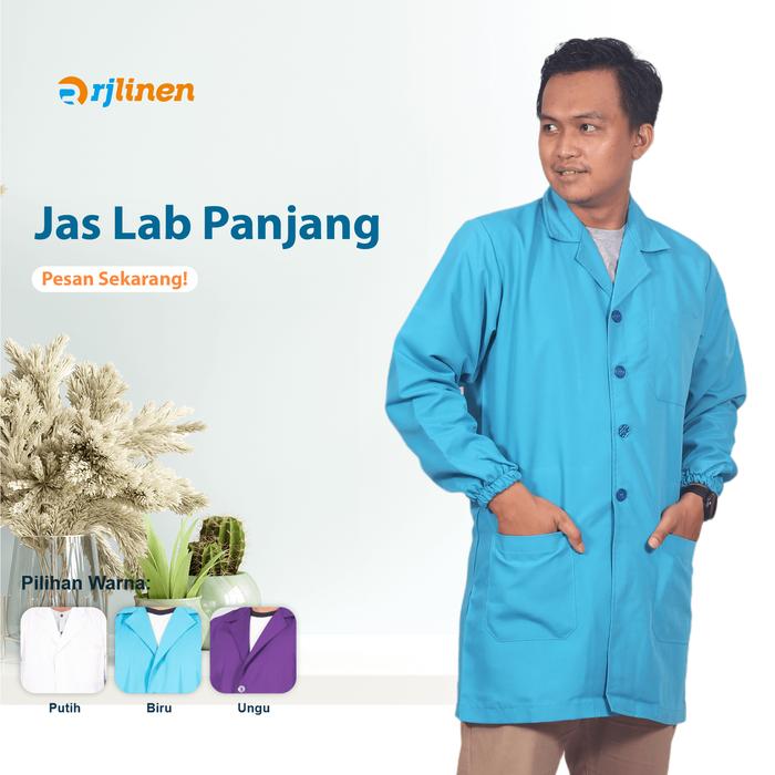 Gambar Jas Laboratorium/Jas Lab Praktek/Jas Lab Lengan Panjang (Unisex) - Biru, S dari Rumahjahitid undefined Tokopedia