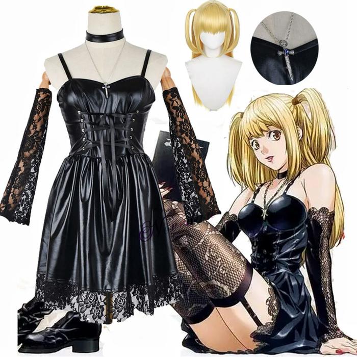 Gambar Death Note Amane Misa Costume Anime Cosplay Set Halloween Kostum - Costume + Wig dari Whatever Room undefined Tokopedia
