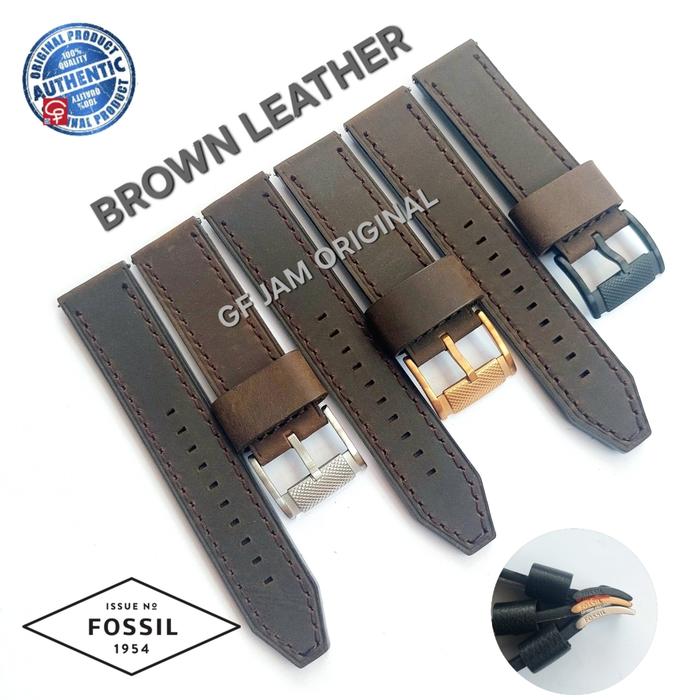 TALI KULIT ASLI JAM TANGAN FS4656 FS 4656 NEUTRA MACHINE 22MM 24MM Brown  Black 22
