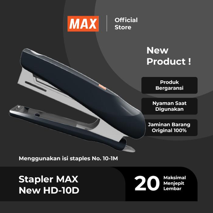 Gambar MAX Stapler HD-10D New Design - Hitam dari Max Stapler Indonesia undefined Tokopedia