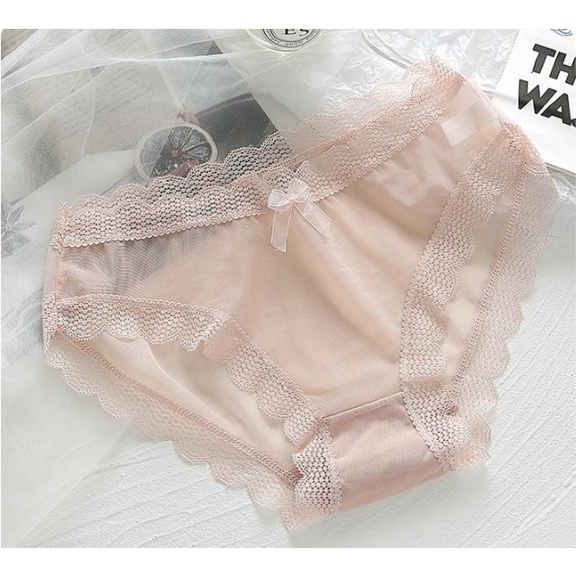 Gambar Niceface Celana Dalam Wanita Transparan Renda Brukat Kolor Panties - RedBean, L dari NICEFACE undefined Tokopedia