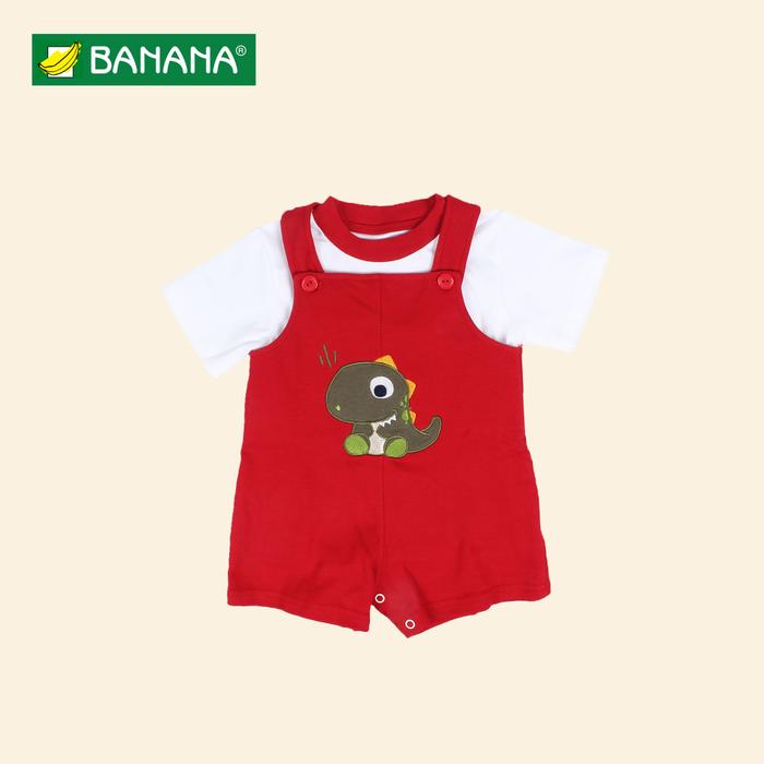 Gambar BANANA Setelan Jumper Bayi Laki-Laki Baby Dinno - Merah, S dari BANANA Official Store Kota Administrasi Jakarta Timur Tokopedia