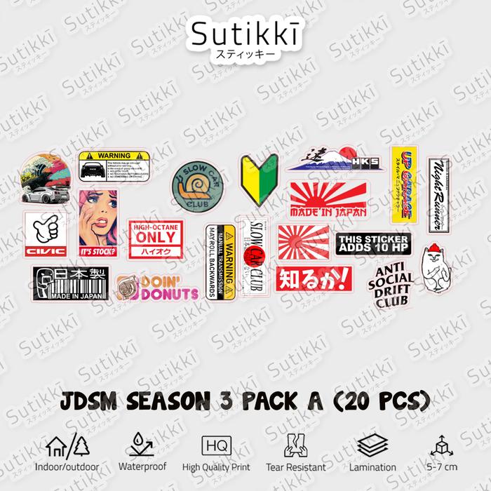 Gambar Sticker Pack Logo Japan Domestic Market Car JDM Mobil Stiker Laptop S3 Hypebeast - Pack A, Glossy dari Sutikki undefined Tokopedia
