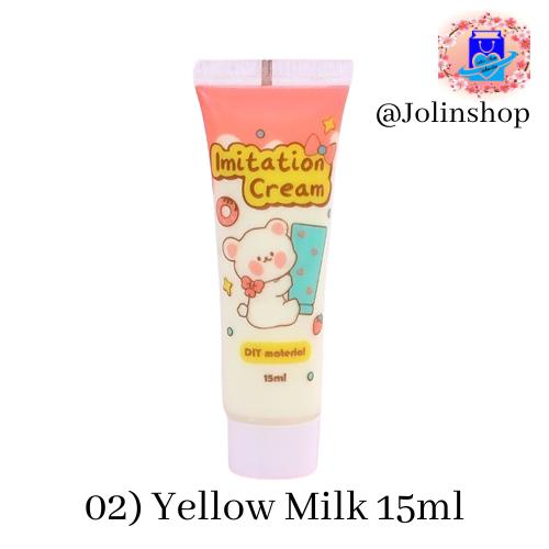Gambar Deco Cream 15ml (Blm Termasuk Spuit) / Liquid Clay Material DIY Hiasan Toploader Frame Dll - 02 Yellow Milk dari Jolinshopjakarta undefined Tokopedia