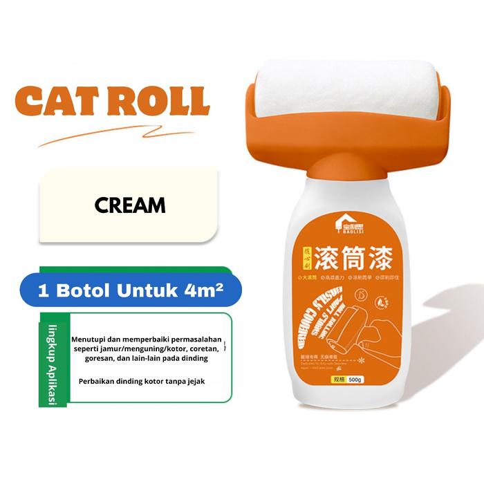 Gambar Cat Dingding Untuk Memperbaiki Dingding Jamuran/Kotor Praktis & Efisien Cat Dinding Roll - Cream dari Simple Style.id undefined Tokopedia