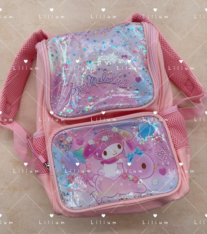 Gambar Tas Ransel Sekolah sanrio TR025 melody kuromi pochacco kitty backpack anak perempuan - melody dari Lilium undefined Tokopedia