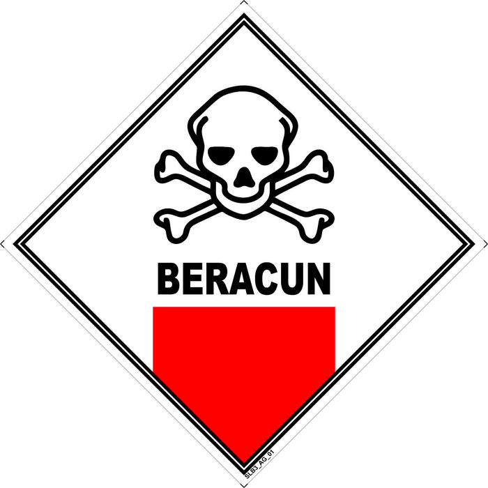 Gambar STICKER LABEL SIMBOL LIMBAH B3 UKURAN 10X10 CM - BERACUN dari AROSS OFFICIAL undefined Tokopedia